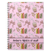 Cahier à motif Café et Livres | Lecteur Cozy (Devant)