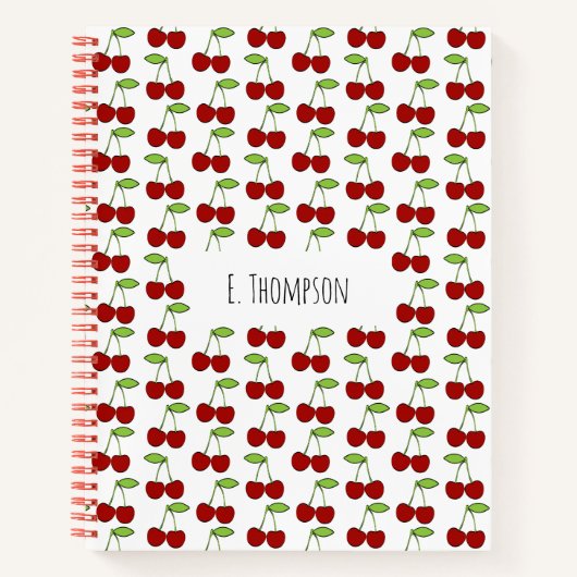 Cahier à motif cerise (Devant)