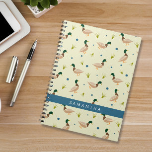 Cahier à motif de canard colvert minimal moderne