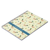 Cahier à motif de canard colvert minimal moderne (Côté gauche)