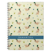 Cahier à motif de canard colvert minimal moderne (Devant)
