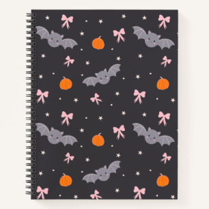 Cahier à motif de chauve-souris Halloween noir mig