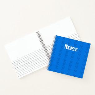 Cahier à motif de cœurs bleus kawaii