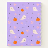 Cahier à motif de fantôme Halloween violet mignon (Dos)