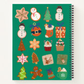 Cahier à motif de Noël festif (Dos)