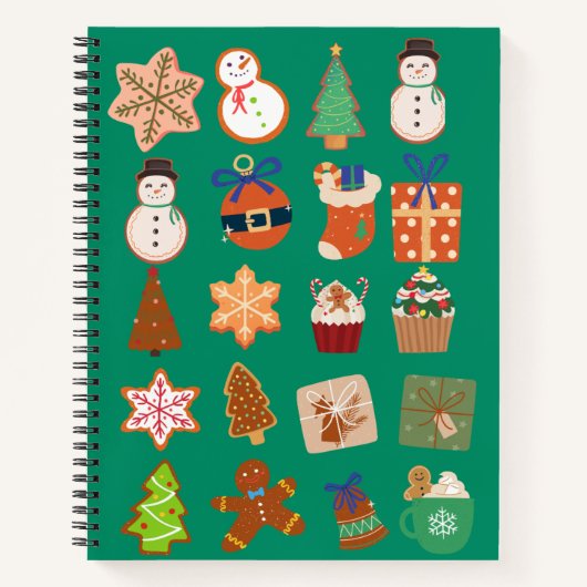 Cahier à motif de Noël festif (Devant)