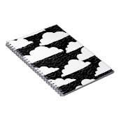 Cahier à motif de nuages noir et blanc (Côté Droit)