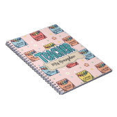 Cahier à motif enseignant crayon mignon école (Côté Droit)