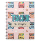 Cahier à motif enseignant crayon mignon école (Devant)