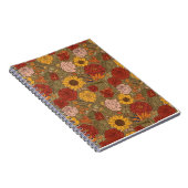 Cahier à motif floral chaud (Côté Droit)