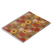 Cahier à motif floral chaud (Côté gauche)