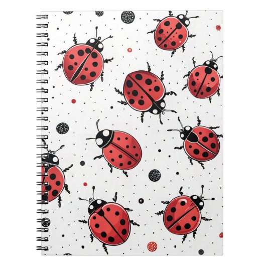 Cahier à motif joli coccinelle (Devant)