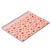 Cahier à motif joli fraise (Côté gauche)