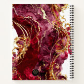 Cahier à motif monogramme nom en écriture cursive  (Dos)