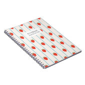 Cahier à motif rayé fraise (Côté Droit)