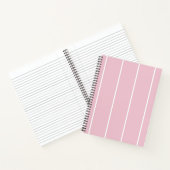 Cahier à motif rayure minimal rose (Intérieur)