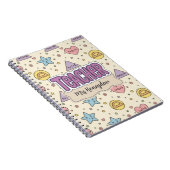 Cahier à motifs enseignants formes mignonnes école (Côté Droit)