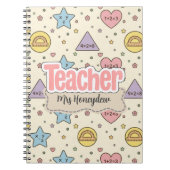 Cahier à motifs enseignants formes mignonnes école (Devant)