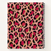 Cahier à motifs léopard rose et or (Dos)