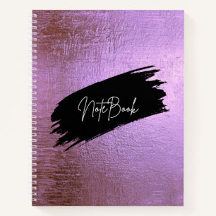 Cahier à paillettes rose - Spirale esthétique or r