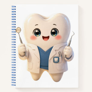Cahier à personnages de dent mignon