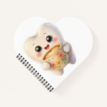 Cahier à personnages Kawaii amateur de café et de
