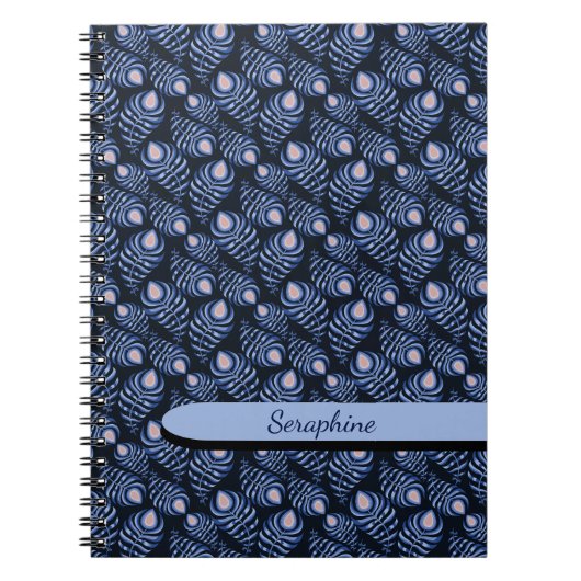 Cahier à plumes de paon bohème (Devant)