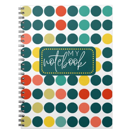 Cahier à pois pour l'écriture quotidienne (Devant)