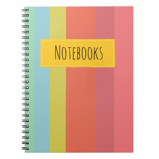 Cahier à rayures colorées (Devant)