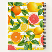 Cahier à rayures de citrus lumineux (Dos)