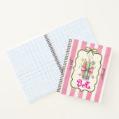 Cahier à rayures roses Coquette Pencils Design (Intérieur)