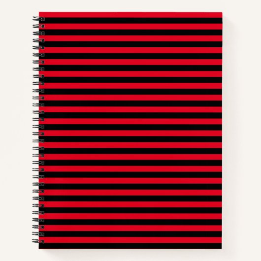 Cahier à rayures rouges et noires (Devant)