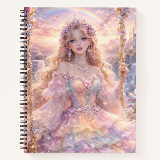 Cahier à Règles Collégiales de Style Princesse Mig (Devant)