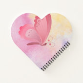 Cahier à reliure en spirale en forme de cœur (Dos)