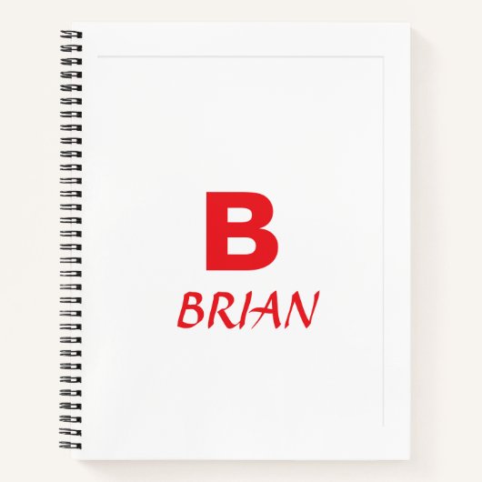 Cahier à reliure spirale (Devant)