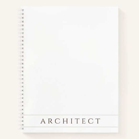 Cahier à reliure spirale 21,59x27,94 cm ARCHITECTE (Devant)