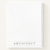 Cahier à reliure spirale 21,59x27,94 cm ARCHITECTE (Dos)