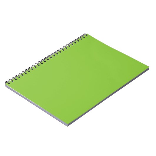 Cahier à reliure spirale à feuilles vertes (Côté gauche)