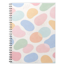 Cahier à reliure spirale à formes abstraites paste