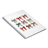 Cahier à reliure spirale à noeud de Noël (Côté Droit)