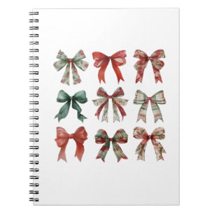 Cahier à reliure spirale à noeud de Noël