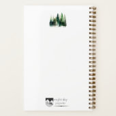 Cahier à reliure spirale aquarelle Pins (Verso)