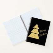 Cahier à reliure spirale Arbre de Noël doré (Intérieur)