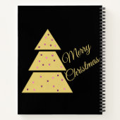 Cahier à reliure spirale Arbre de Noël doré (Dos)