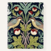 Cahier à reliure spirale - Art nouveau oiseaux flo (Devant)