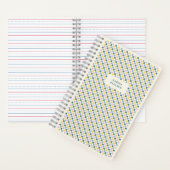 Cahier à reliure spirale avec cadre damier - sarce (À l'intérieur)