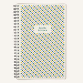 Cahier à reliure spirale avec cadre damier - sarce (Recto)