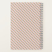 Cahier à reliure spirale avec cadre damier - Vert (Verso)