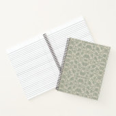 Cahier à reliure spirale avec impression de fougèr (Intérieur)