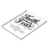 Cahier à reliure spirale avec le verset biblique P (Côté gauche)